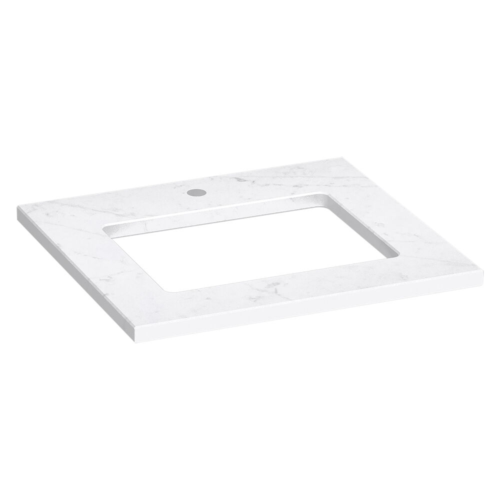 Kohler® 28246-EST Silestone Quartz 25-in Vanity Top with Rectangle Cutout, ET Statuario
