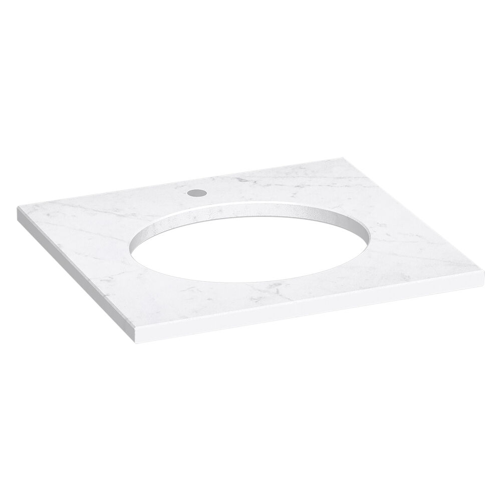 Kohler® 28247-EST Silestone Quartz 25-in Vanity Top w/ Oval Cutout, ET Statuario