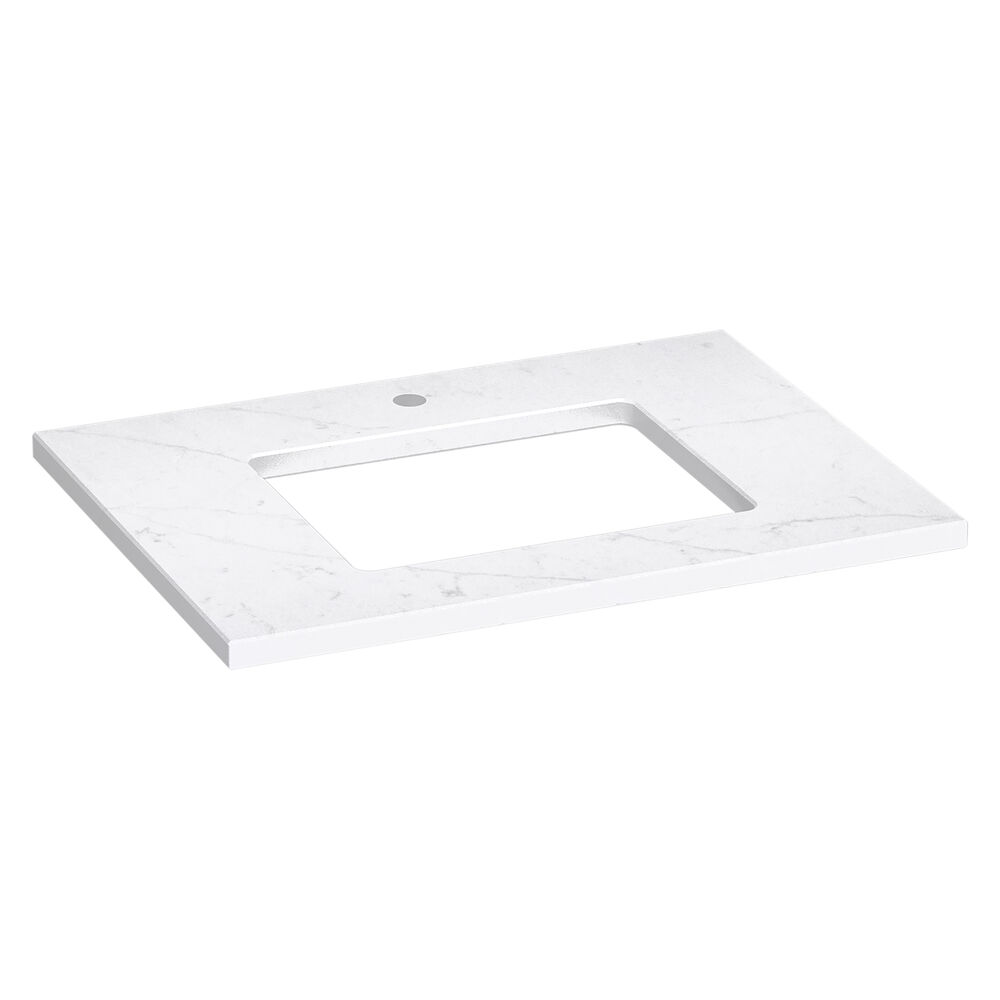 Kohler® 28248-EST Silestone Quartz 31-in Vanity Top with Rectangle Cutout, ET Statuario