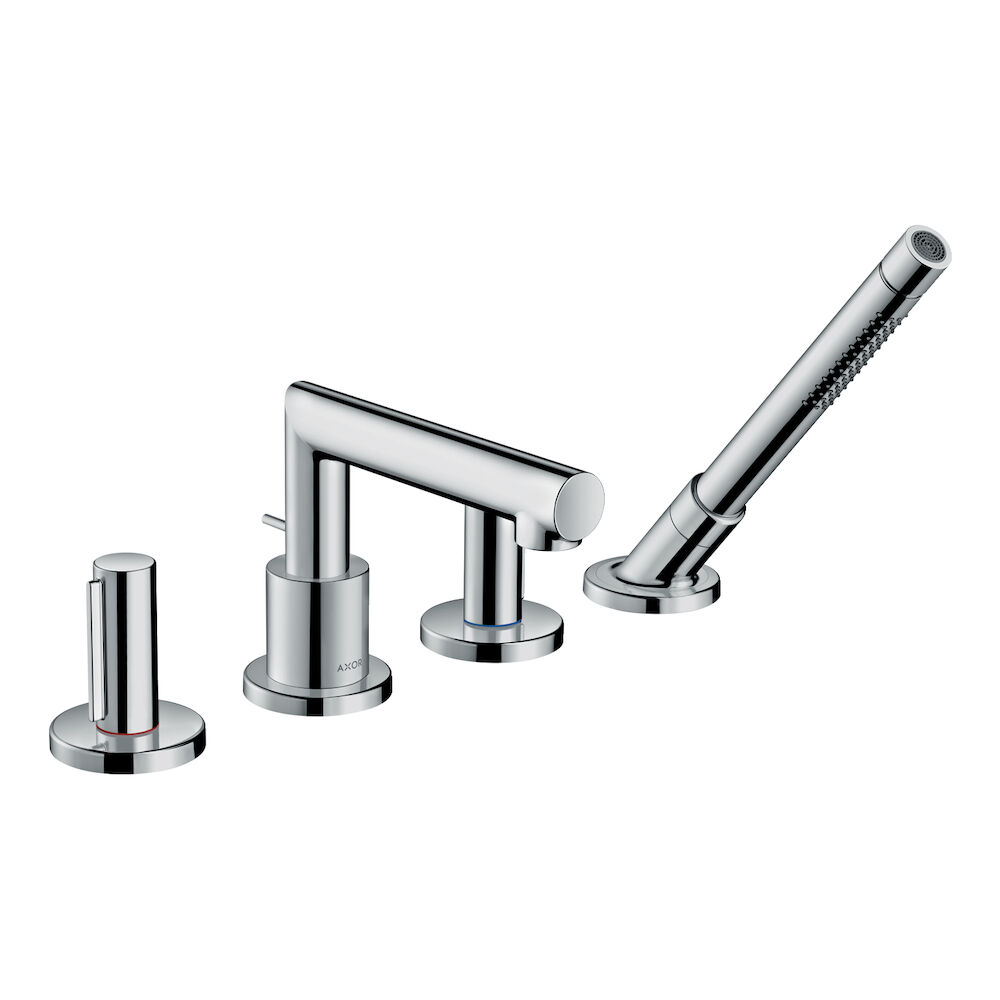 45448001 AXOR Uno 4-Hole Roman Tub Set Trim, Zero Handles, 1.75 gpm Handshower, Chrome