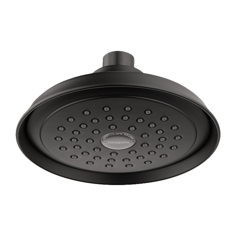 04780670 Hansgrohe Joleena Showerhead, 1-Jet, 1.75 gpm, Matte Black