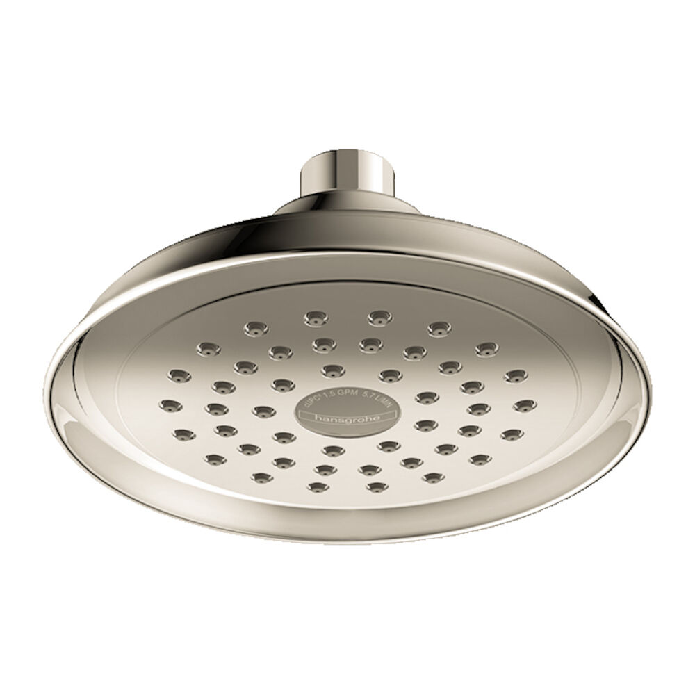 04780830 Hansgrohe Joleena Showerhead, 1-Jet, 1.75 gpm, Polilshed Nickel