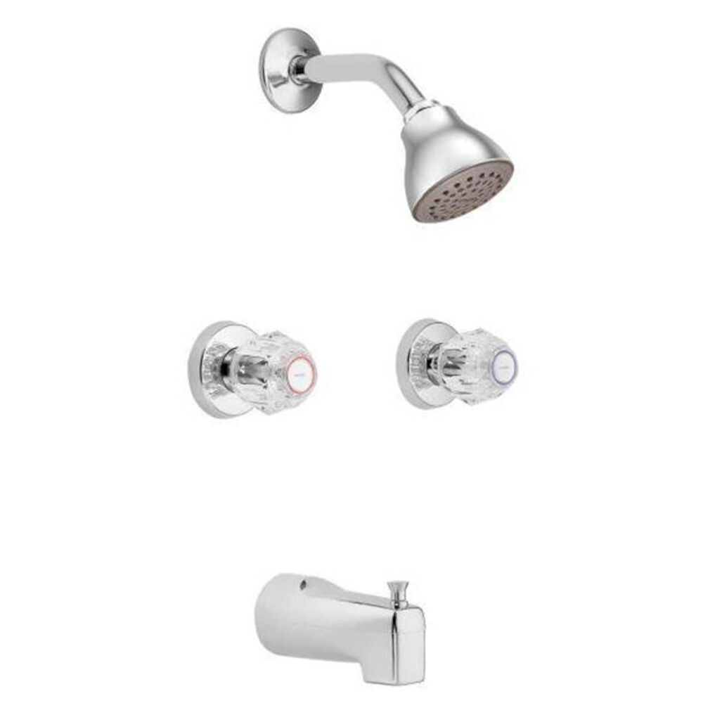 Moen® 2982EP Chateau® Standard Tub and Shower, 1.75 gpm Shower, Chrome Plated