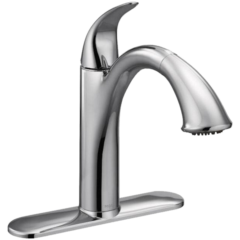 Moen® 7545C Camerist® Kitchen Faucet, 1.5 gpm, 1/3 Faucet Holes, Chrome Plated, 1 Handle, Domestic