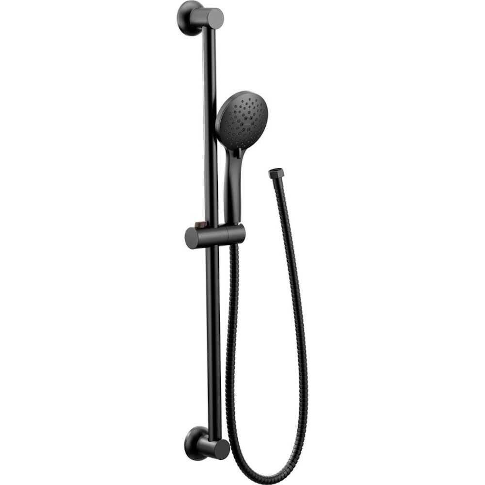 3558EPBL 5-Function Eco-Performance Handheld Shower With Slide Bar, Matte Black