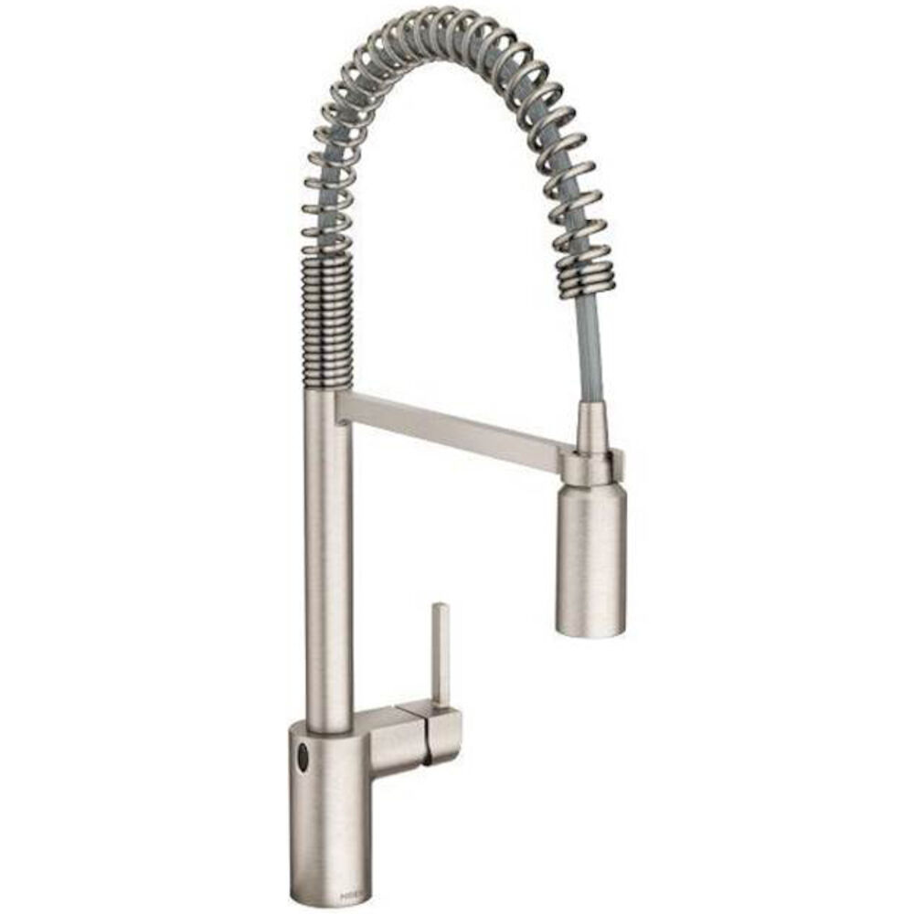 Moen® 5923EWSRS Align™ MotionSense Wave™ Pre-Rinse Spring Pulldown Kitchen Faucet, 1.5 gpm, Spot Resist Stainless, 1 Handle, Domestic