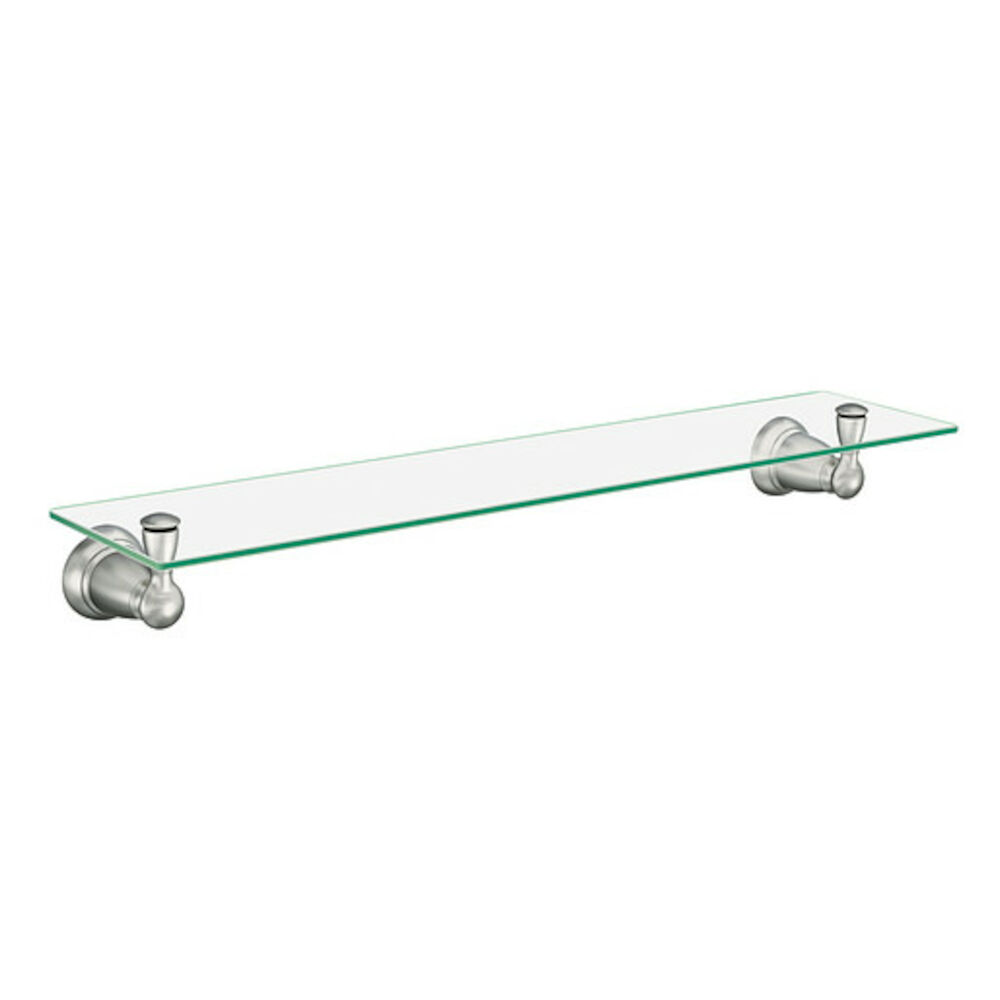 Y2690BN Banbury Glass Vanity Shelf, Brushed Nickel
