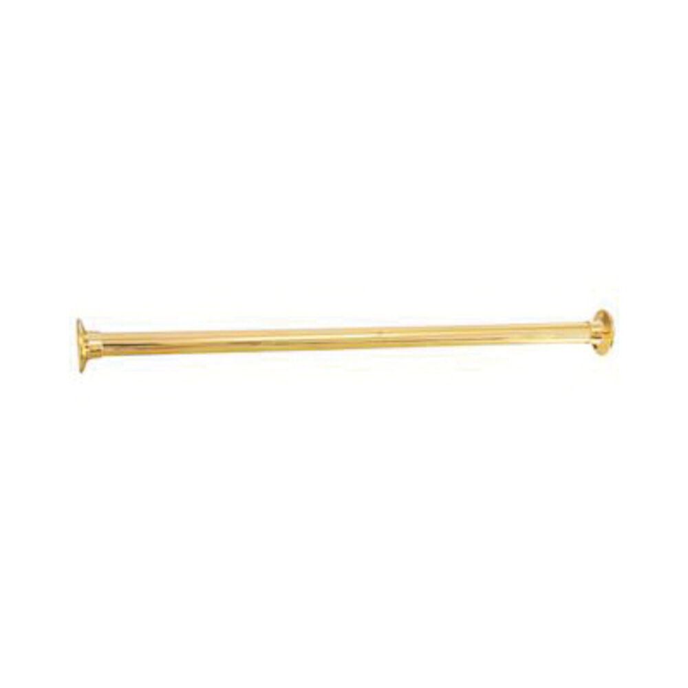Barclay 4100-60-PB Straight Shower Rod, 1" Dia x 60" L Rod/Track, Solid Brass, Polished Brass, Domestic