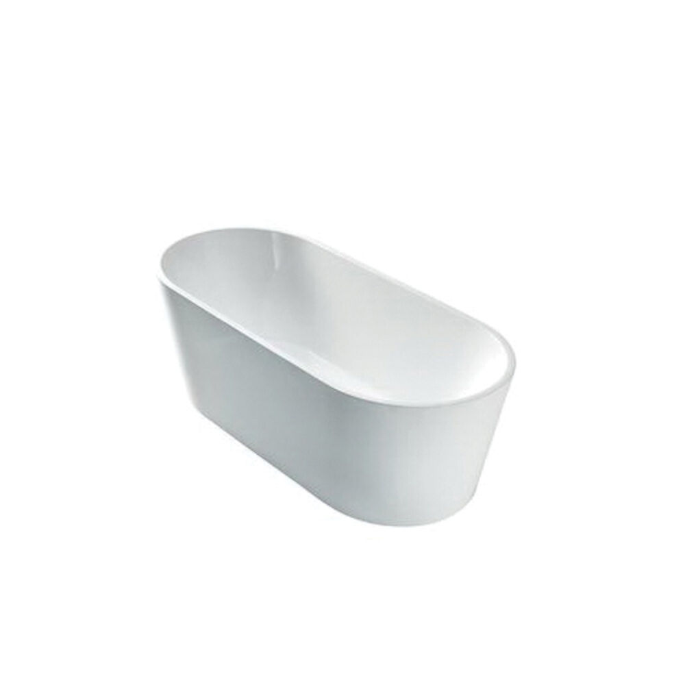 Barclay ATOVN67E-WH Patrick Tub, Soaker, Oval Shape, 67 in L x 32 in W, Center Drain, White, Import
