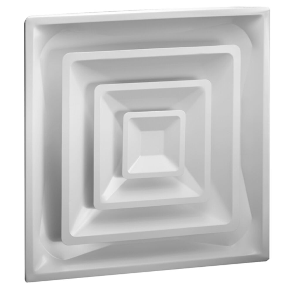 Hart & Cooley® FPD3 12 W T-Bar Diffuser, Square Diffuser, Steel, Bright White Enamel, Domestic
