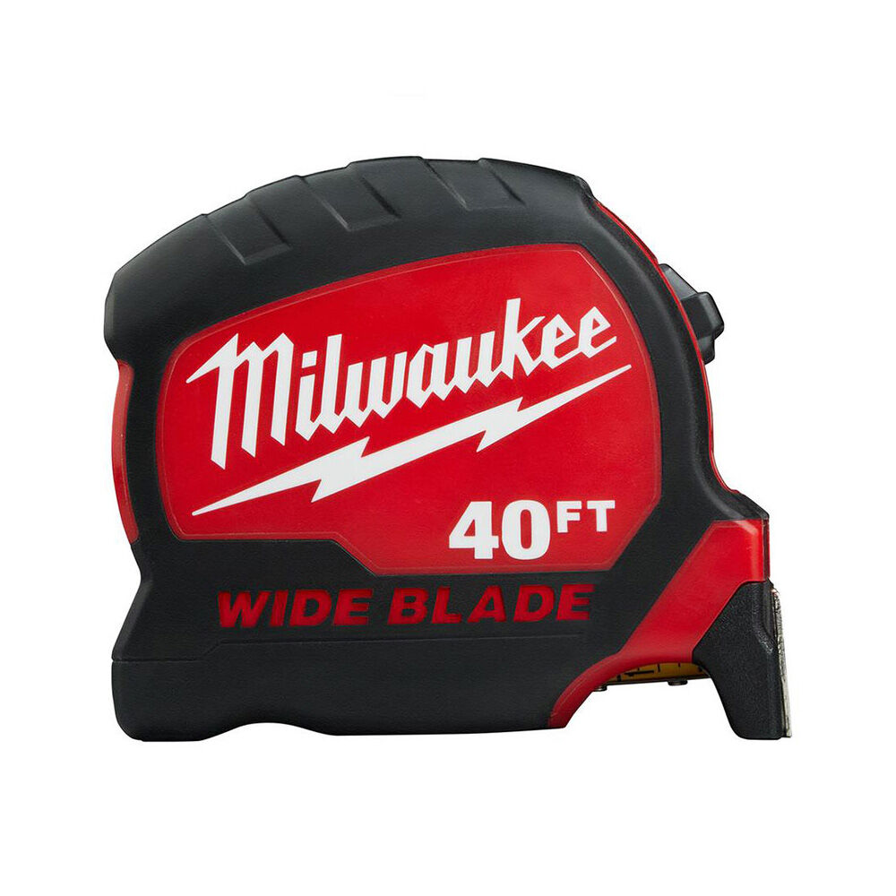 Milwaukee® Tool 48-22-0240 Wide Blade Measuring Tape, 40 ft. x 1.3 in., Anti-tear coating