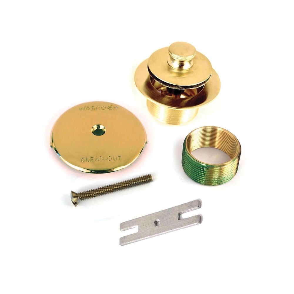 Watco® 38190-PB Tub Trim Kit w/ Polished Brass PUSH PULL® Stopper
