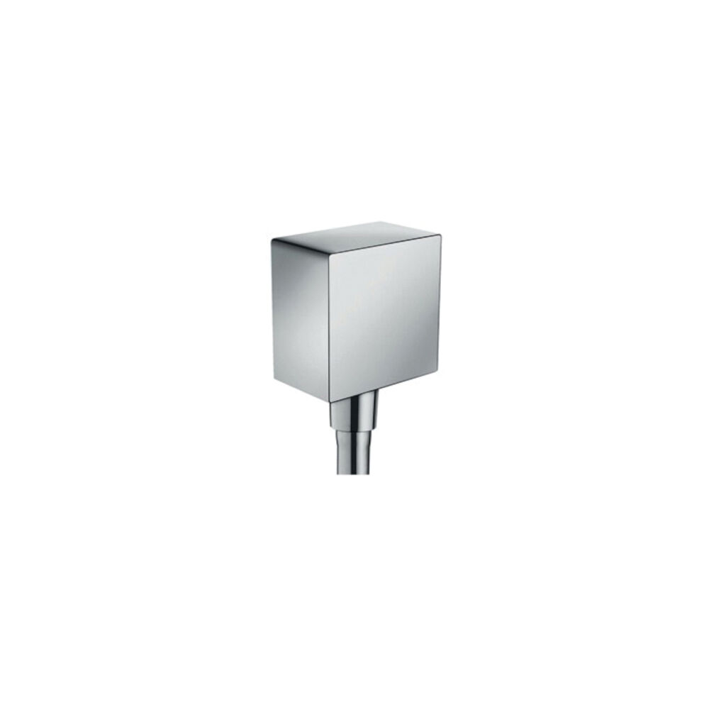 AXOR 36732001 ShowerSolutions Square Wall Outlet w/ Check Valve, 1/2", NPTxG 1/2