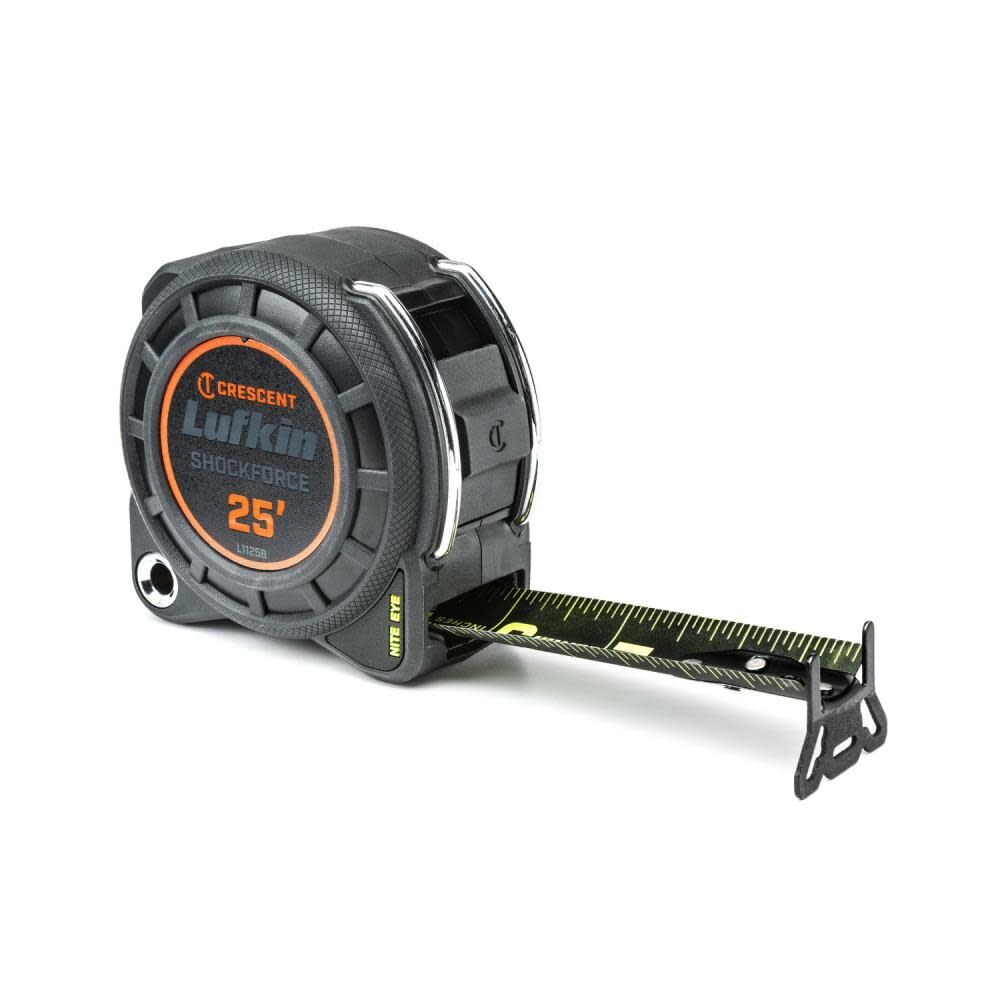 Crescent® L1125B Shockforce Nite Eye™ Dual Sided Tape Measure, 1-3/16 in x 25 ft