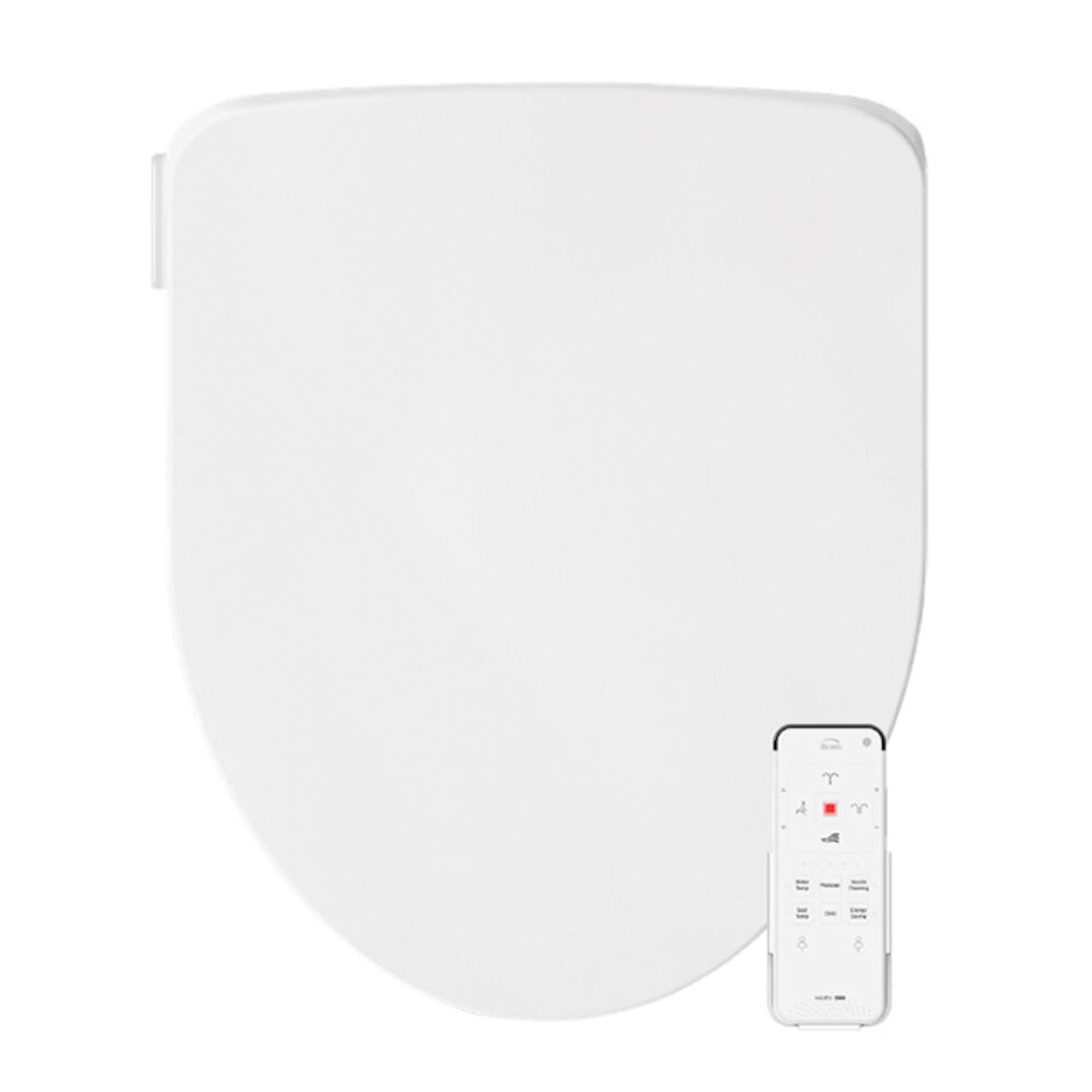 HV3000E 000 Smart Bidet Toilet Seat With Cover, Haven 3000™, Elongated Bowl, Closed Front, Plastic, White, Whisper-Close® Hinge, Import