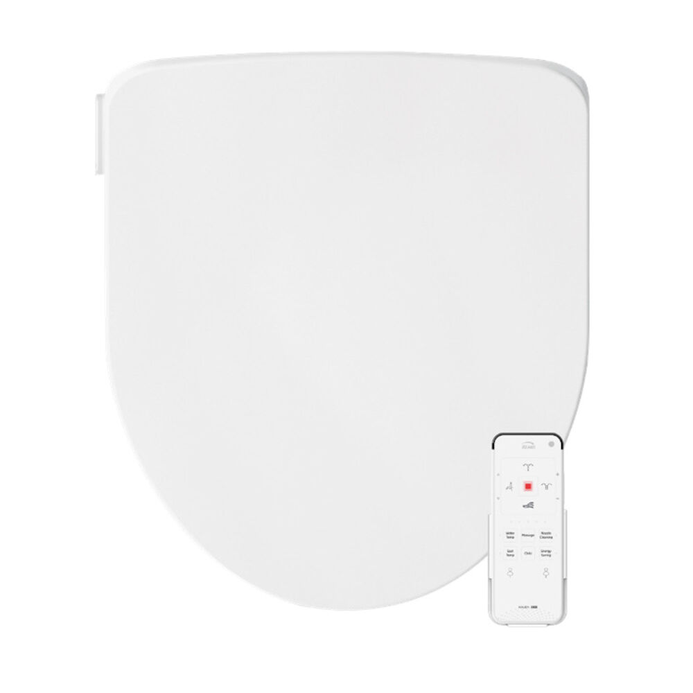HV3000R 000 Smart Bidet Toilet Seat With Cover, Haven 3000™, Round Bowl, Closed Front, Plastic, White, Whisper-Close® Hinge, Import