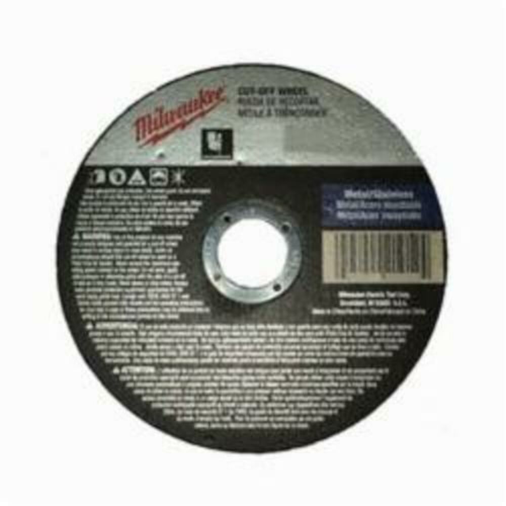 Milwaukee® Tool 49-94-5005 Depressed Center Cut-Off Wheel, 5" Diax0.045" THK, 7/8" Center Hole, 60 Grit, Aluminum Oxide Abrasive
