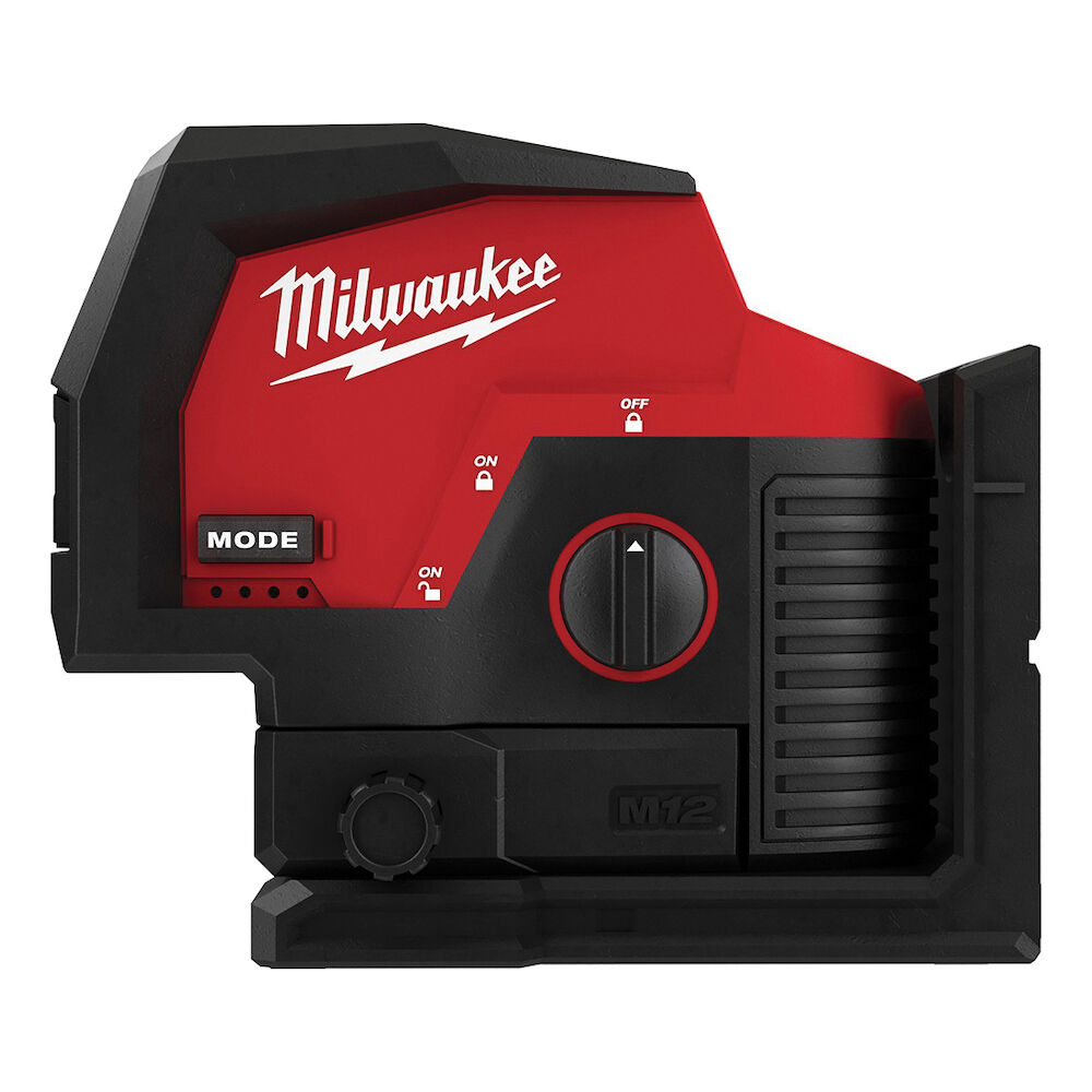 Milwaukee® Tool 3622-20 M12™ Automatic Cordless Self Leveling Cross Line and Plumb Points Laser, 125 ft Measuring
