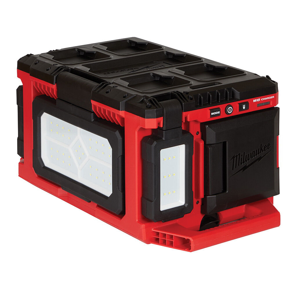 Milwaukee® Tool 2357-20 M18™ PACKOUT™ Portable Light/Charger With 2.1 A USB Charging, LED Lamp, 18 V, 3 Heads