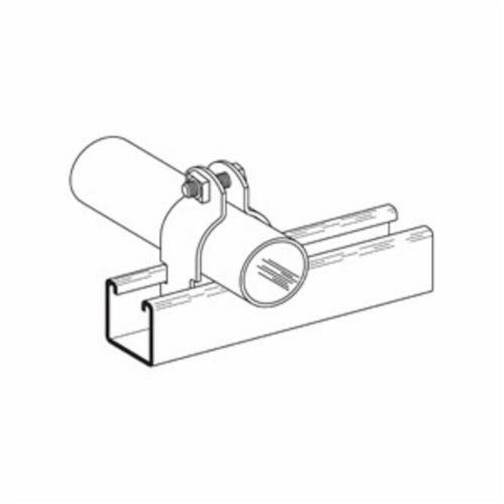 B-Line B2005 Pipe and Conduit Clamp, 1-1/2" Conduit, 800 lb Load, Low Carbon Steel