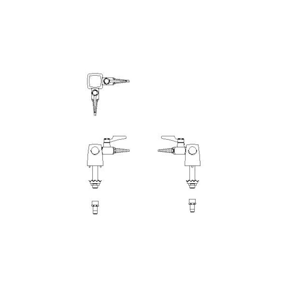 Commercial W62 Series Ball Valve Deck Mount Turret Ball Valve Hose Cocks at 90 Degrees, Chrome