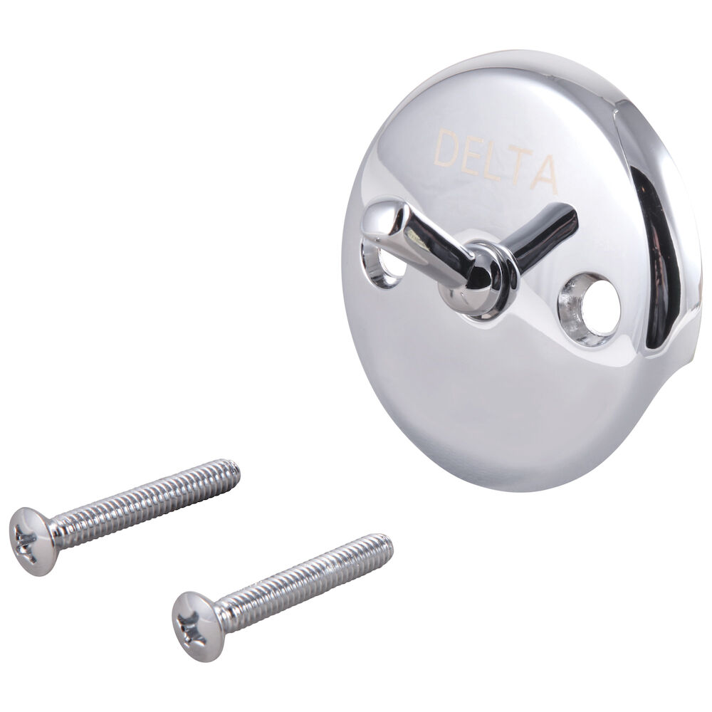 DeltaOverflow Plate & Screws - Trip Lever, Chrome