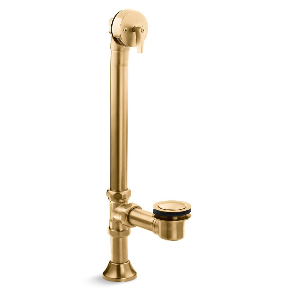 Kohler® 7178-2MB Iron Works™ Adjustable Decorative Trip Lever Pop-Up Bath Drain, 1-1/2" Nominal, NPT Connection, 17 ga Brass Drain