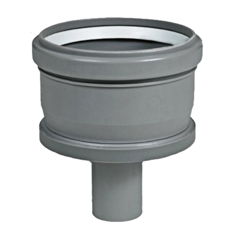 ISTCD02 Single Wall Tee Cap With 1.3" Drain, Polypropylene, Fits Duct Size: 2 in, 3" W x 6.1" H Cap, Domestic