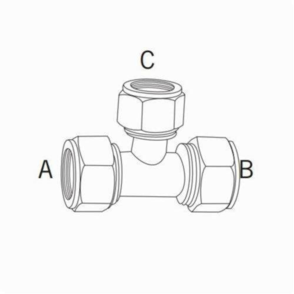 IPEX Duratec® Airline Tee, Duratec, Brass