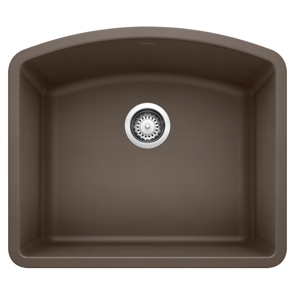 24" 440172 Kitchen Sink, DIAMOND™, D-Shape, Under Mount, Granite Composite, Cafe Brown
