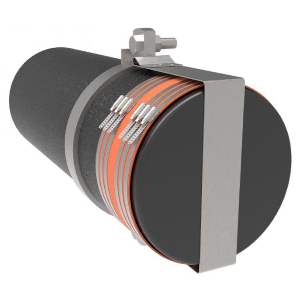 117-10BP-G Blind Plug No-Hub Fitting Restraint with Galvanized Band Clamps, 10" Pipe