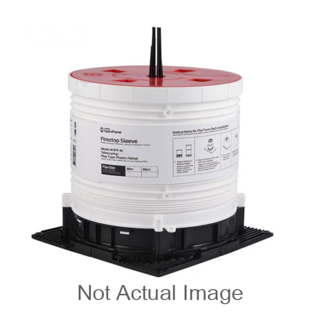HFP-M2 HydroFlame™ PRO Telescoping Fire Stop Deck Sleeve, 3 hr Fire Rating, Polypropylene