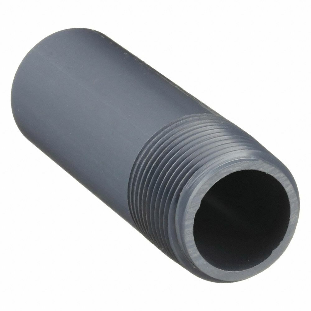 1887-040C Pipe Nipple, 2" x 4" L Thread One End, CPVC, SCH 80/XH, Molded