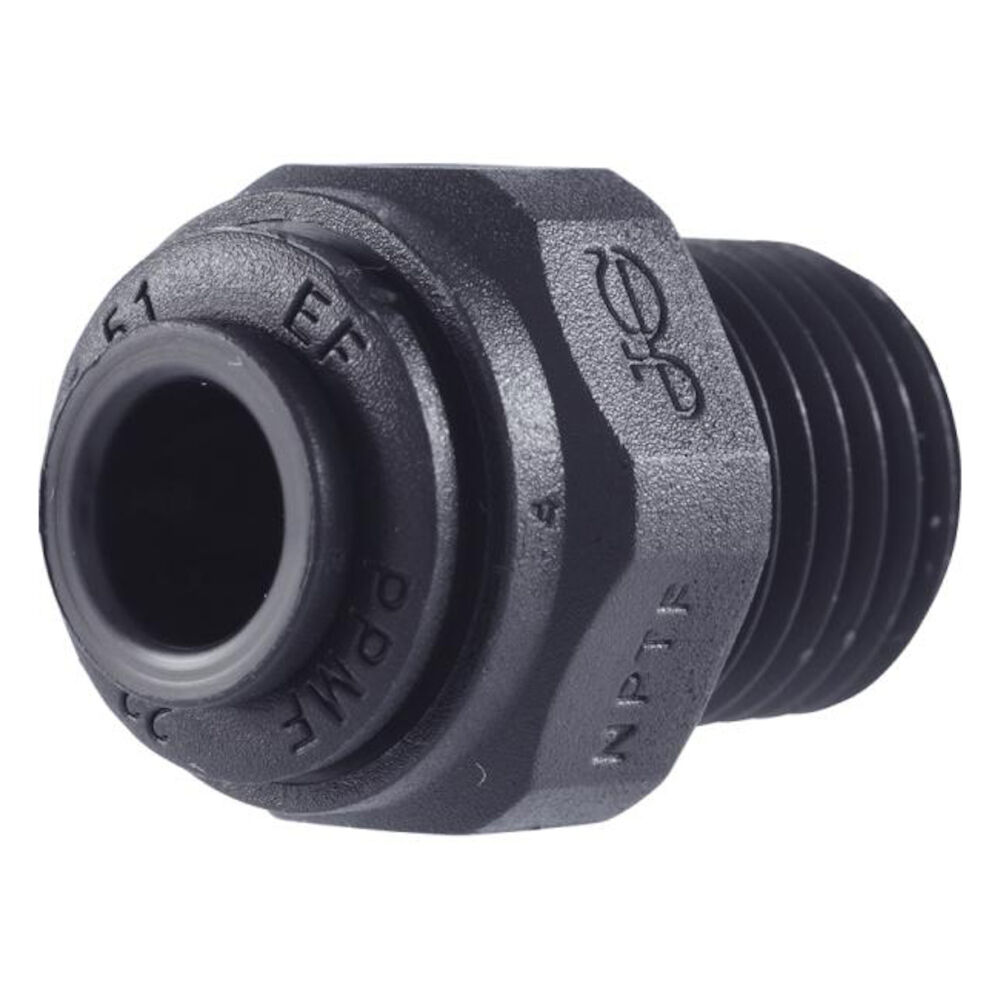 PP010821E 1/4x1/8 Polypropylene Black Male Connector