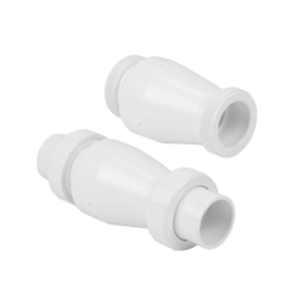 8622-015 1-1/2" Quiet Check Valve, Direct Socket, True Union End Connection, SCH 40, PVC, Molded
