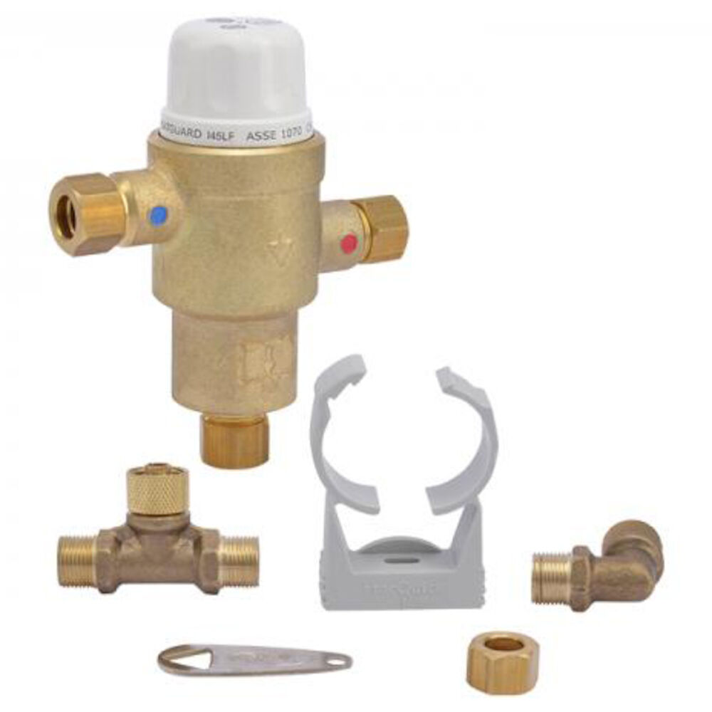 Cash Acme® 24525 Thermostatic Mixing Valve w/ Tee, Bronze Body