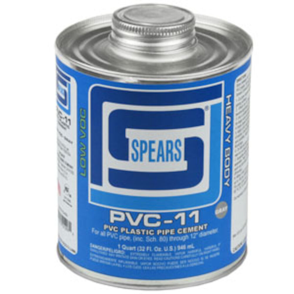 PVC11G-020 1 Pint, Gray Heavy Body LOW VOC PVC Cement, Blended