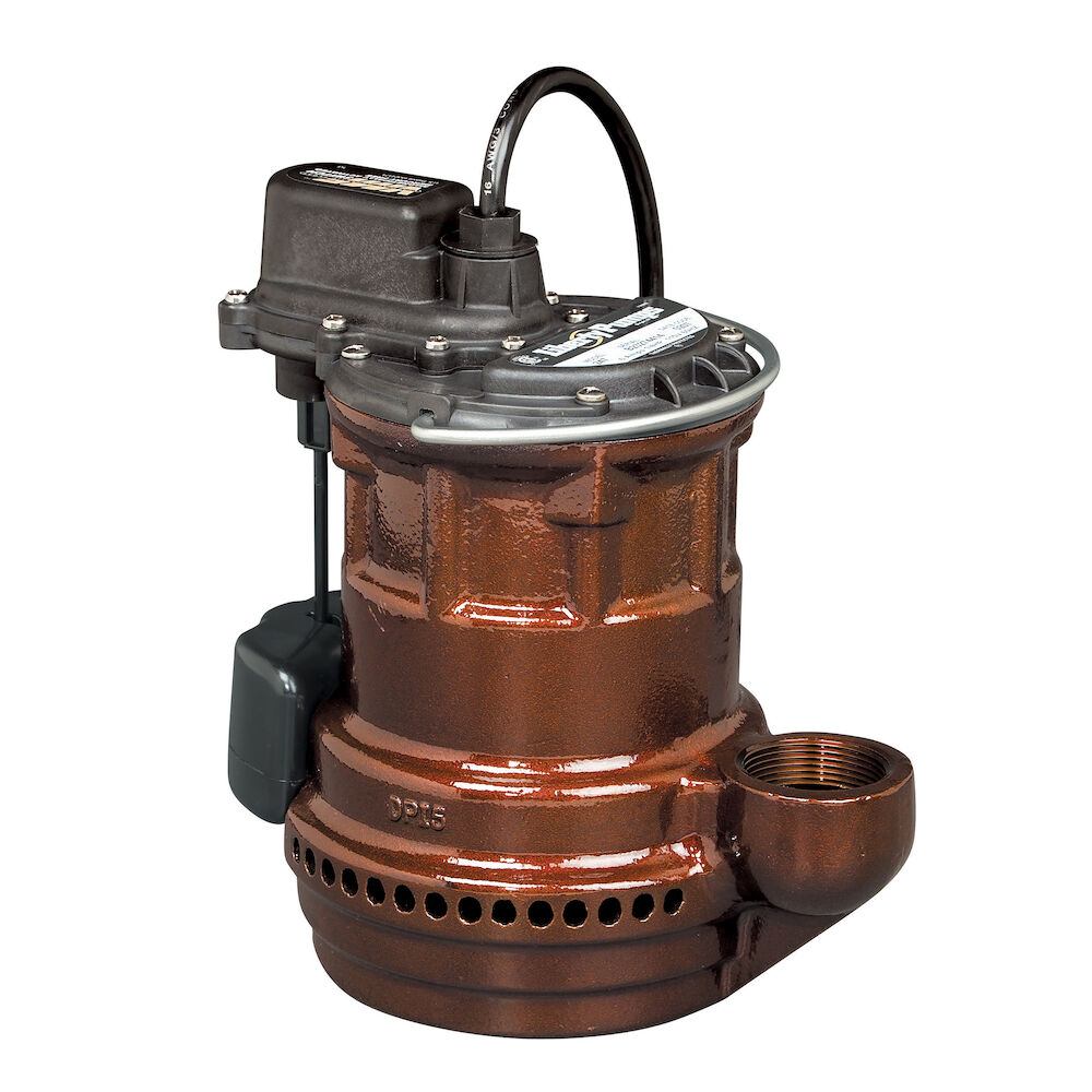 240 Submersible Sump Pump, 1-1/2" Outlet, 1/4 hp, Cast Iron
