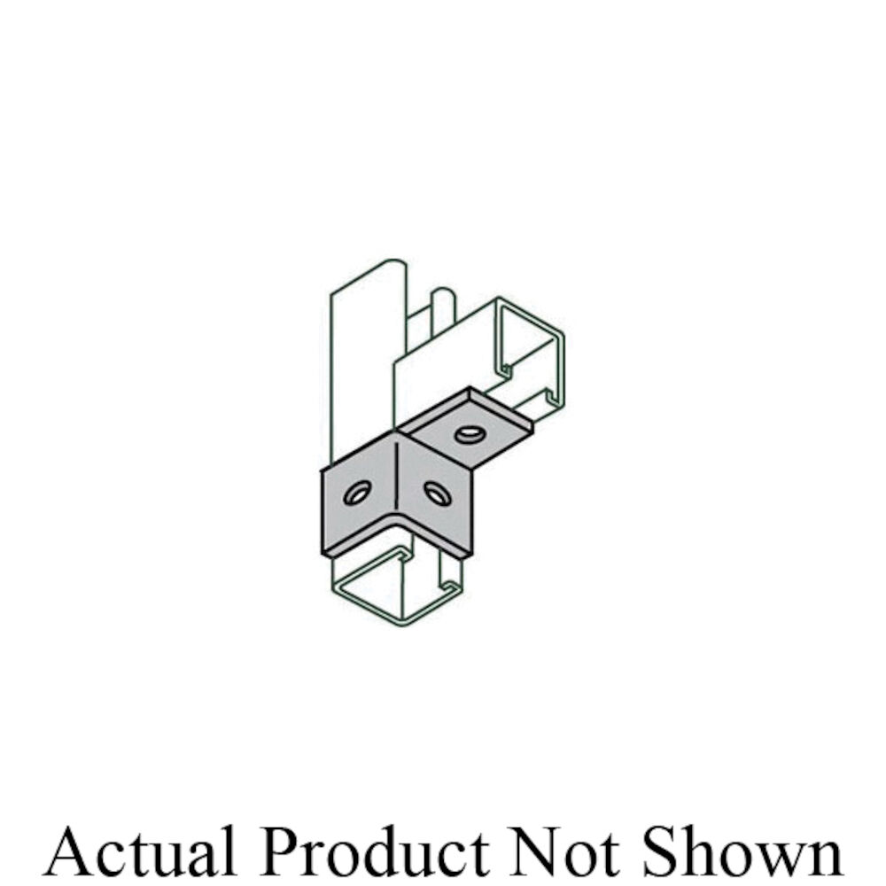 2400021420 FIG AS 922 Left Hand Single Corner Angle Connector, 2 Holes, 3-1/2" L x 1-5/8" W, Carbon Steel