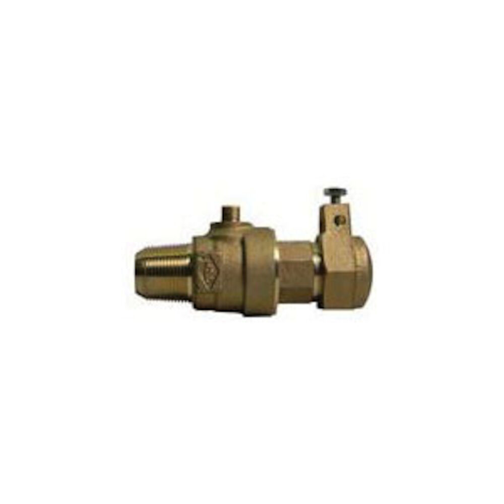 5133-391, 74701BQA Ball Style Corporation Stop, 1-1/2" Nominal, AWWA/CC Tap x Q CTS McQuik Compression 16P w/ Anode Thaw Nut End Style, Brass Body, Full Port, EPDM Softgoods