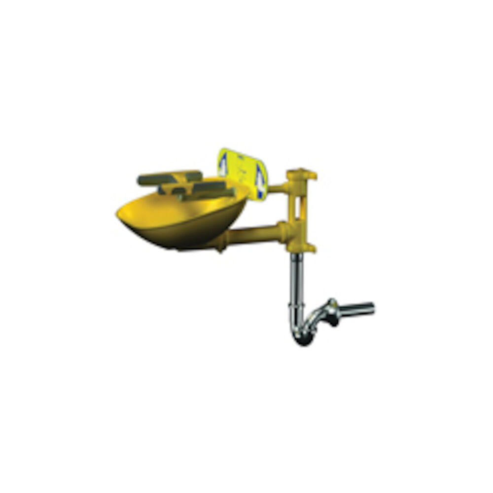 Halo™ S19224FWPT Eye/Face Wash w/ Plastic Bowl, Wall Mounting, Push Handle Operation, Specifications Met: ANSI/ISEA Z358.1