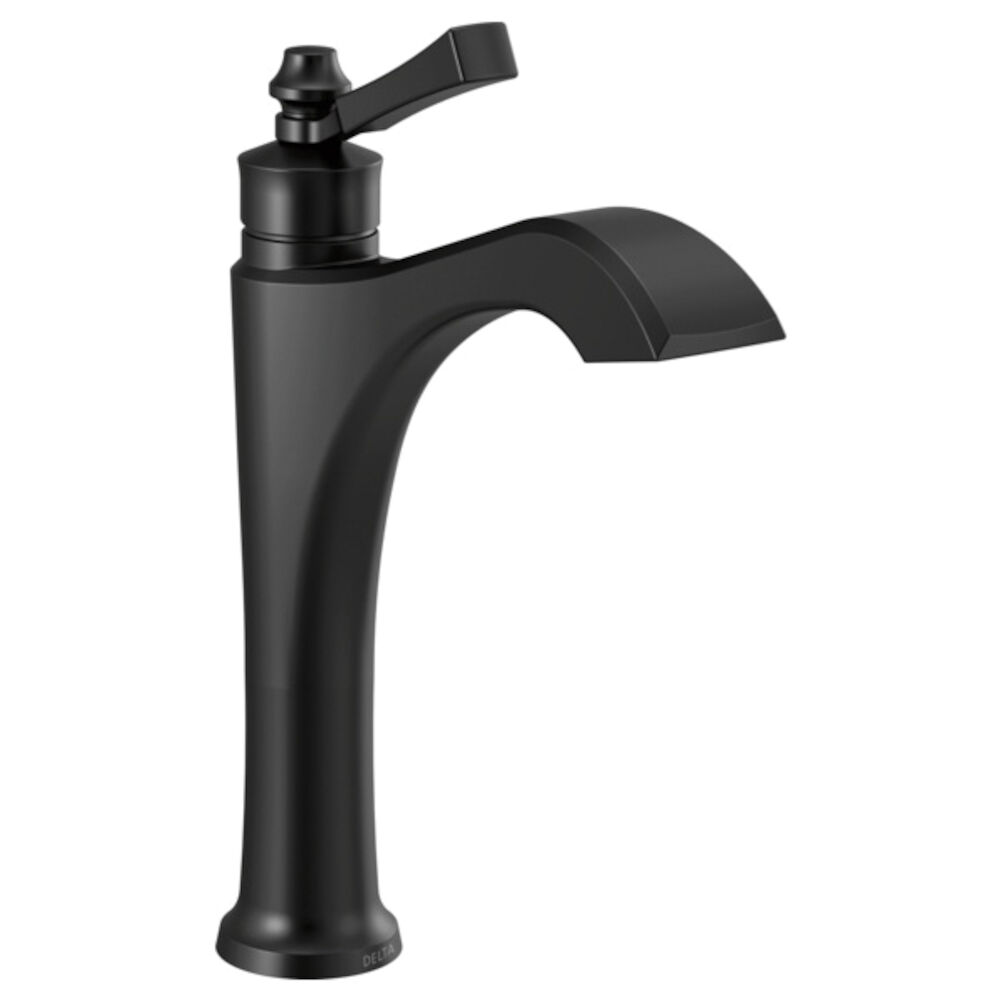 Delta Dorval™ Single Handle Mid-Height Vessel Bathroom Faucet, Matte Black
