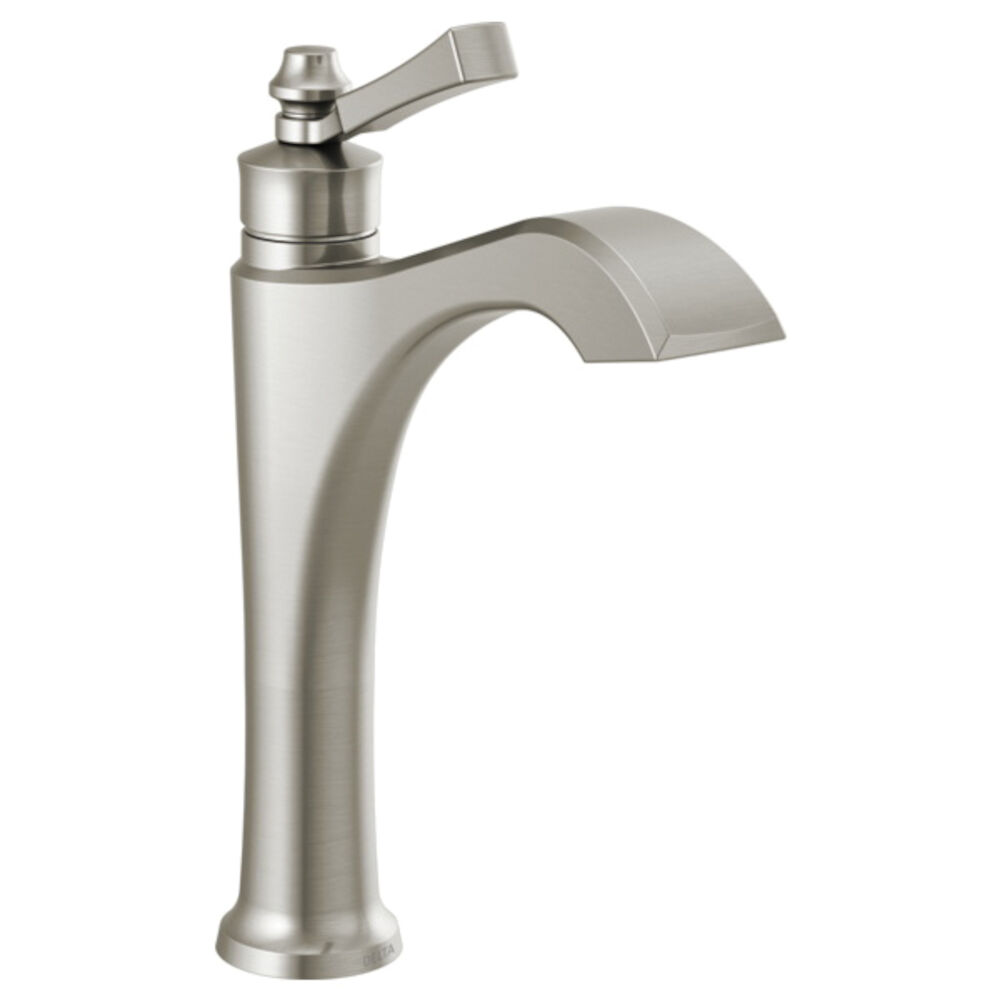Delta Dorval™ Single Handle Mid-Height Vessel Bathroom Faucet, Stainless