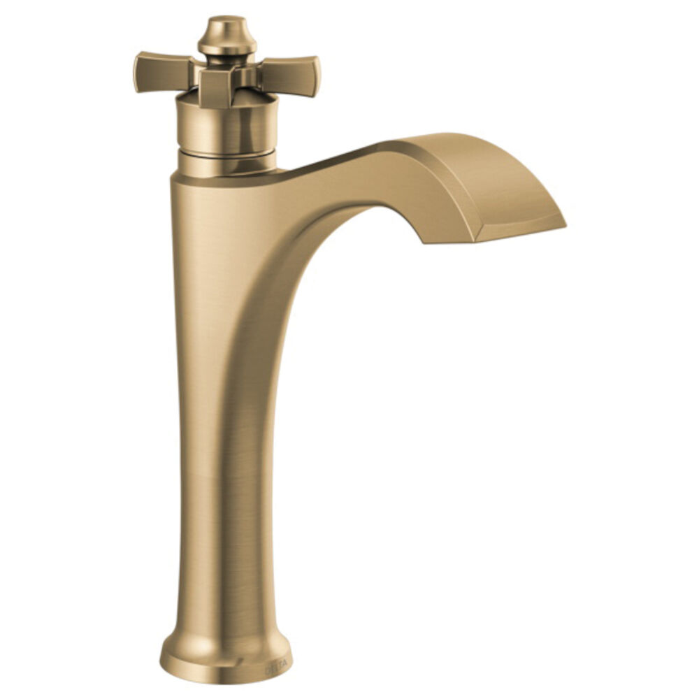 Delta Dorval™ Single Handle Mid-Height Vessel Bathroom Faucet, Champagne Bronze