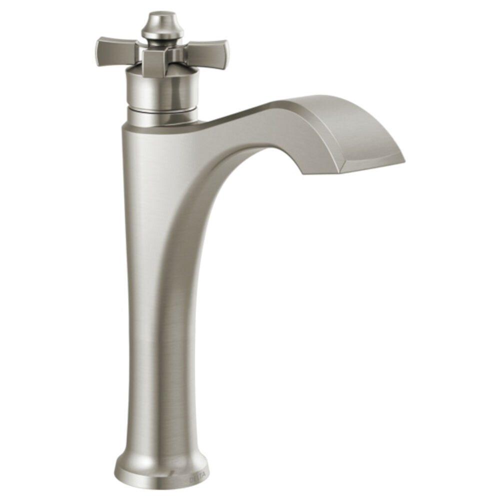 Delta Dorval™ Single Handle Mid-Height Vessel Bathroom Faucet, Stainless