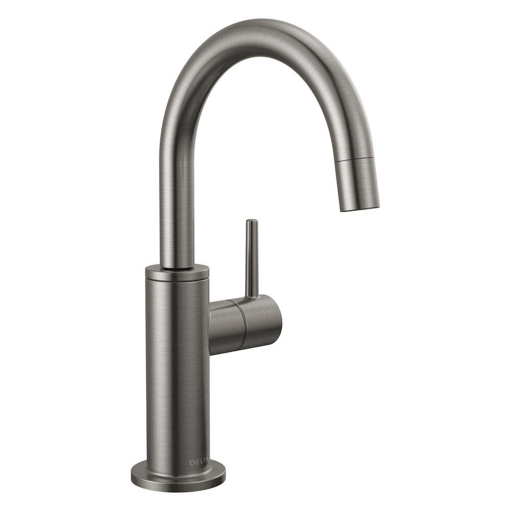DeltaContemporary Round Beverage Faucet, Black Stainless