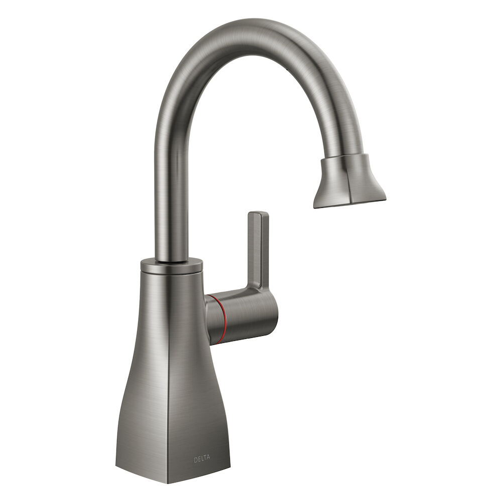 Delta Contemporary Square Instant Hot Water Dispenser, Black Stainless