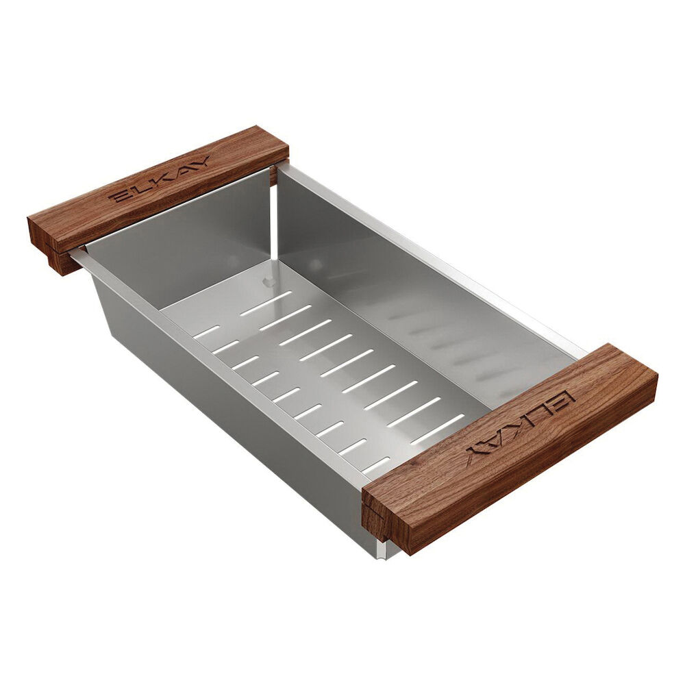 Elkay® CTXC0712 Dart Canyon™ Rectangular Colander, 14-1/8" L x 6-3/4" W x 3-1/8" H, Stainless Steel