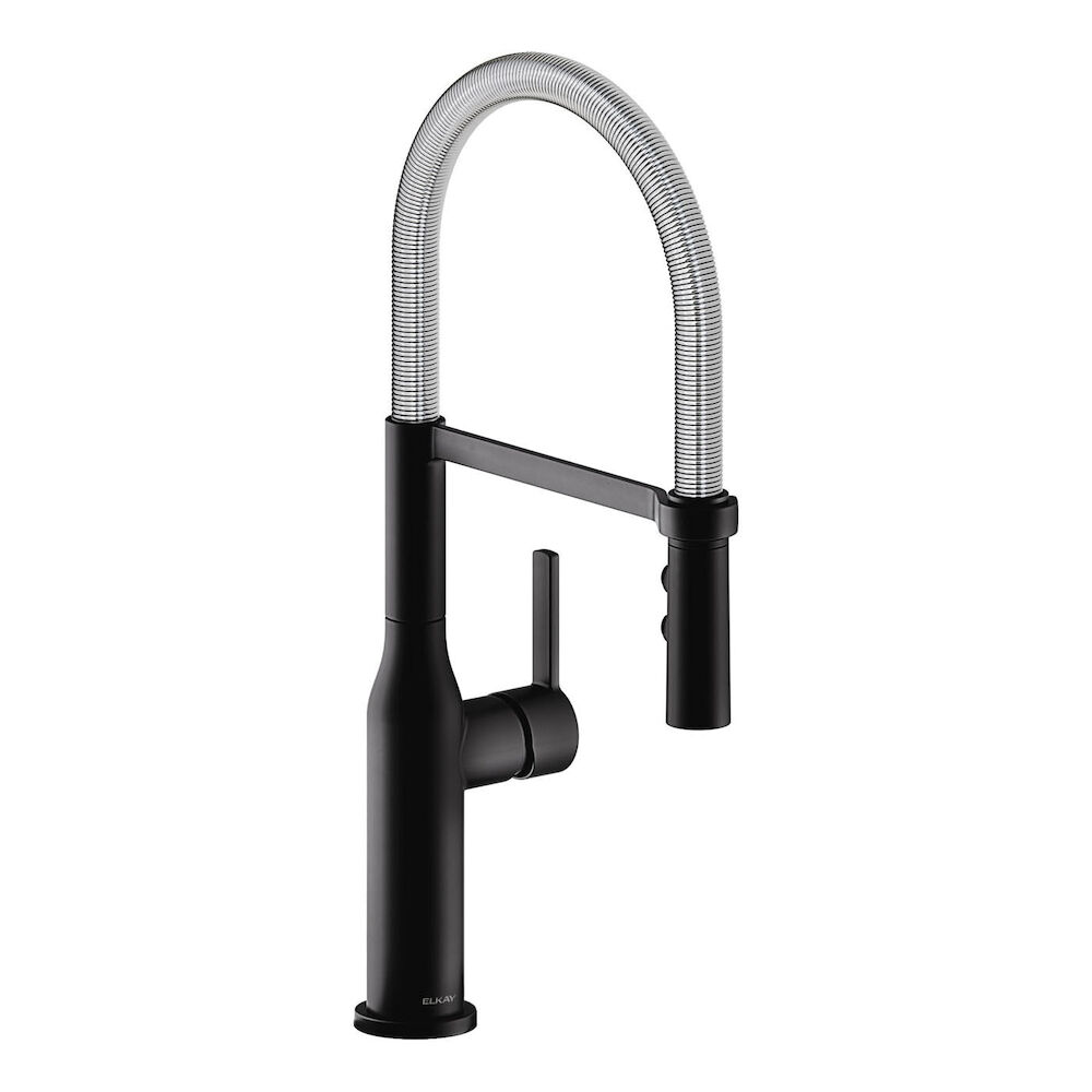 LKAV1061MBCR Avado Aerated Kitchen Faucet, 1.8 gpm Flow Rate, Matte Black and Polished Chrome, 1 Handle, 1 Faucet Hole