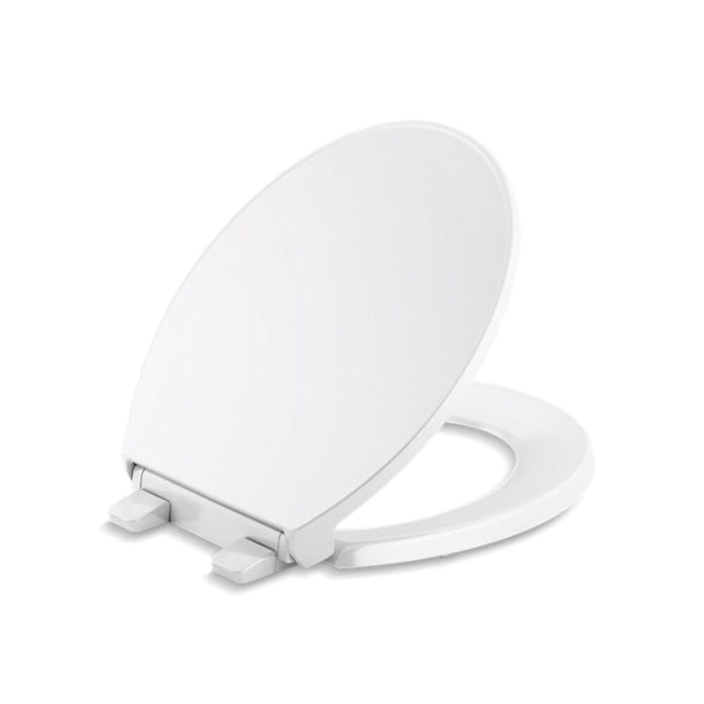 Kohler® 24494-A-0 Transitional Toilet Seat, Border™, Round Bowl, Contoured/Round Closed Front, Plastic, ReadyLatch™/Quiet-Close™ Hinge, White